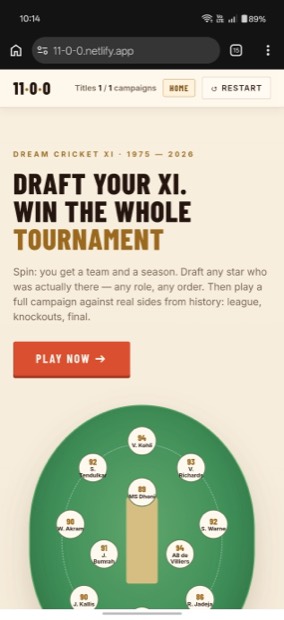 XI-0-0 — drafting a squad from a real season